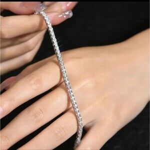 Elegant Silver Tennis Bracelet